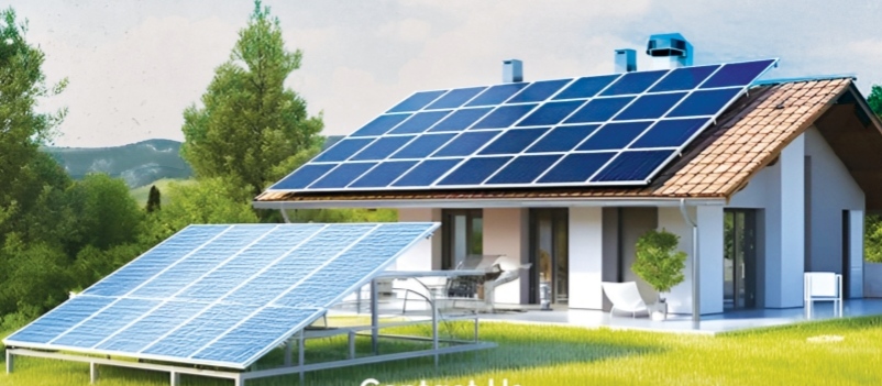 Happy Farmer with Solar Panels